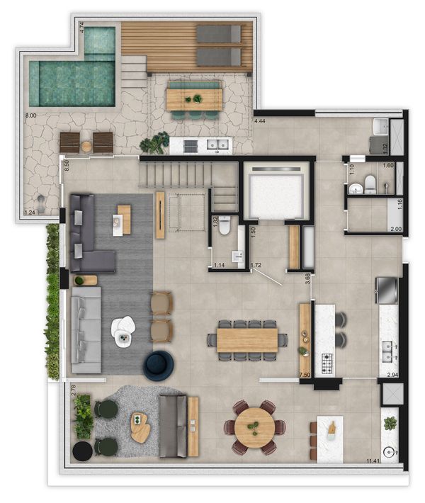 316 M² | 4 SUÍTES | Pav. Inferior